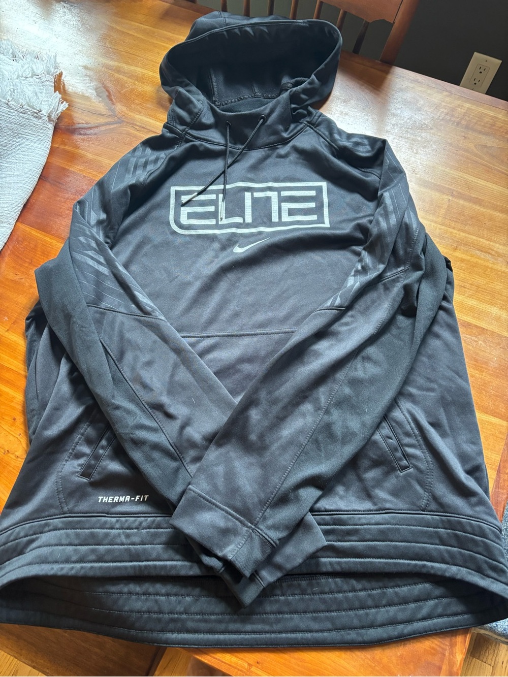 Nike Black Elite Therma-Fit Pullover Hoodie
